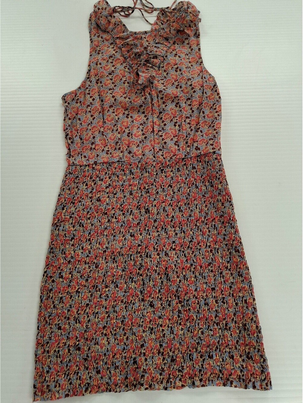 NWT Free People Chambray Combo Floral Midi Dress Size M